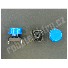 Mikrospínač tlačítkový, s hmatníkem, modrý